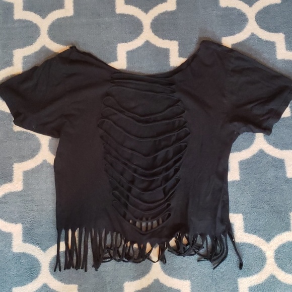 AC/DC black fringe tshirt - Picture 2 of 2